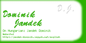 dominik jandek business card